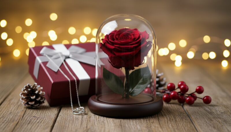 večna ruža poklon set sa oglicom večna ruža poklon set sa oglicom